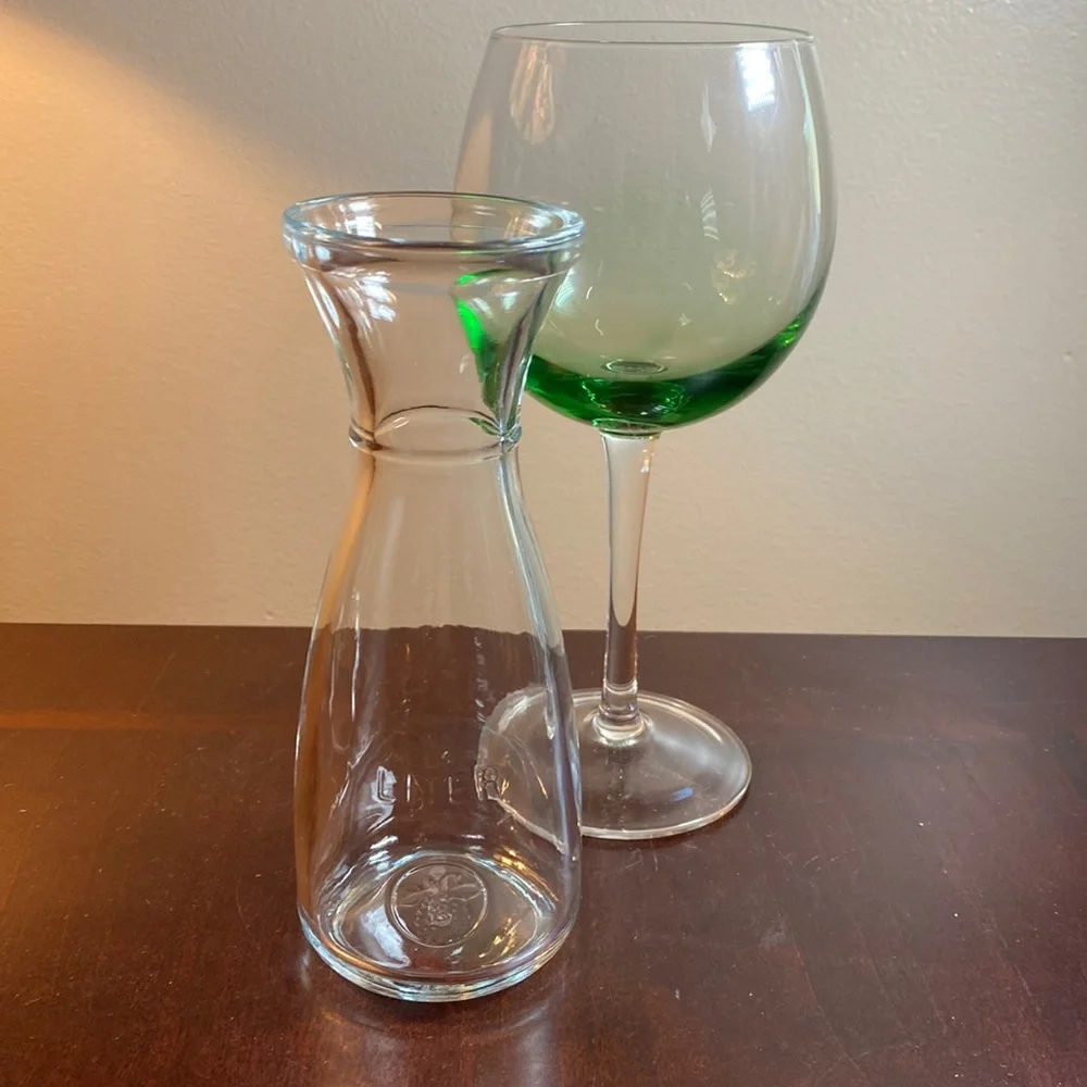 Vintage Glass 1/4 Liter Carafe Decanter Pitcher